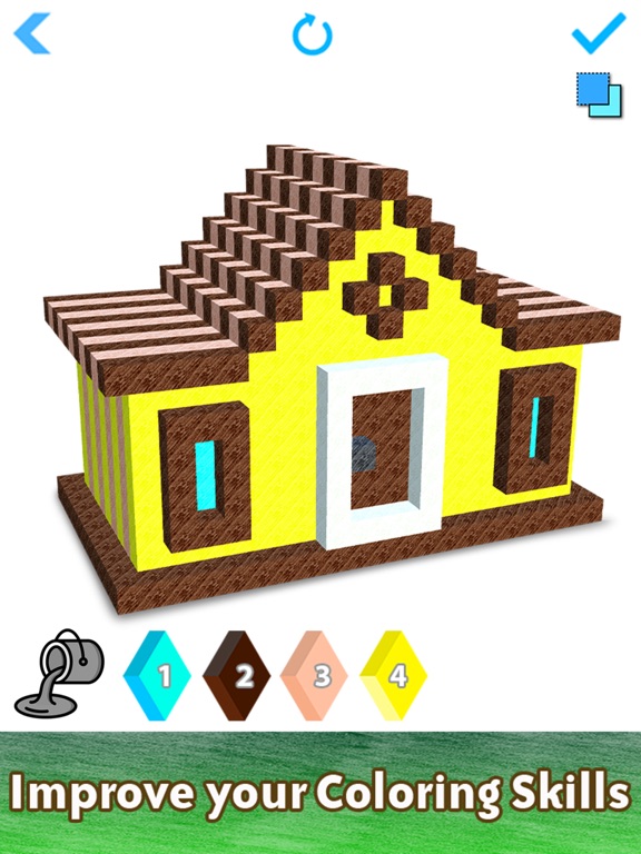 House 3D Voxel Color By Number iPad screenshot