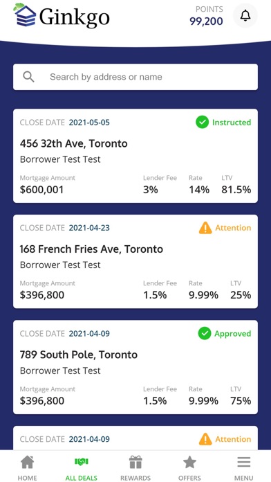 Ginkgo MIC Deal Tracker Screenshot