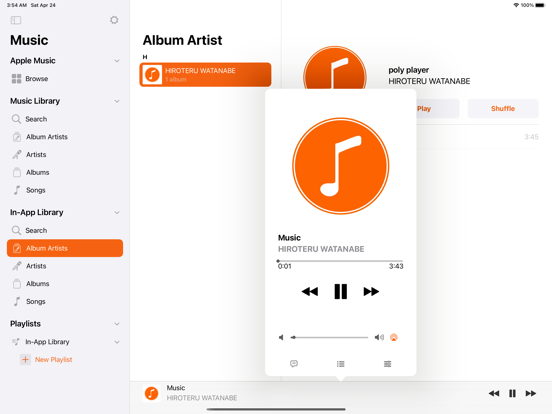 poly player iPad screenshot 7 - Music app