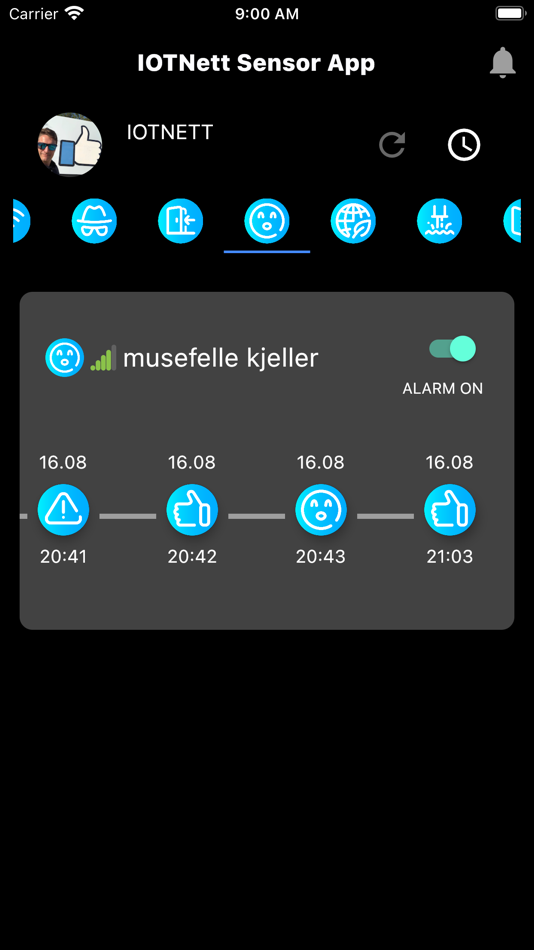 #7. IOTNett Sensor App (iOS) 由: Fred Sirevag