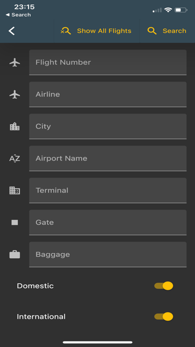 Munich Airport: Flight Info Screenshot