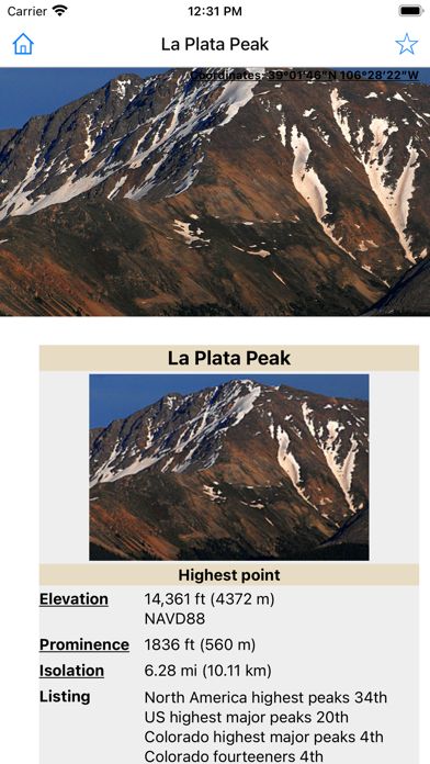 Colorado Fourteeners Screenshot