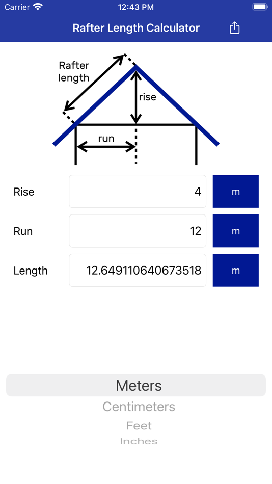 #3. Rafter Length Calculator (iOS) 由: Anna Filobok