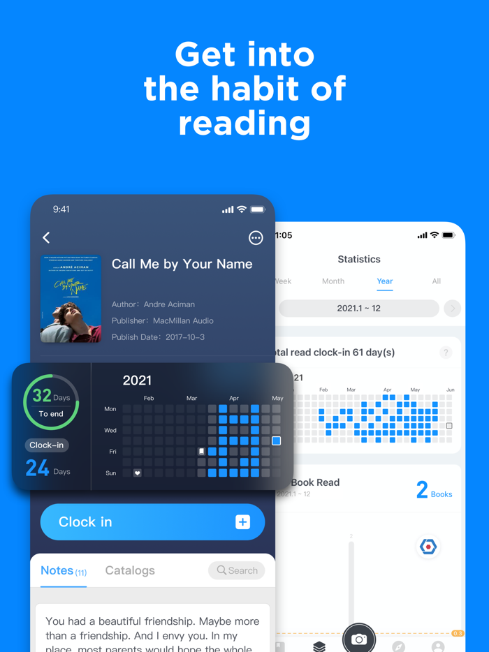 滴墨书摘 - 读书习惯养成，阅读打卡签到