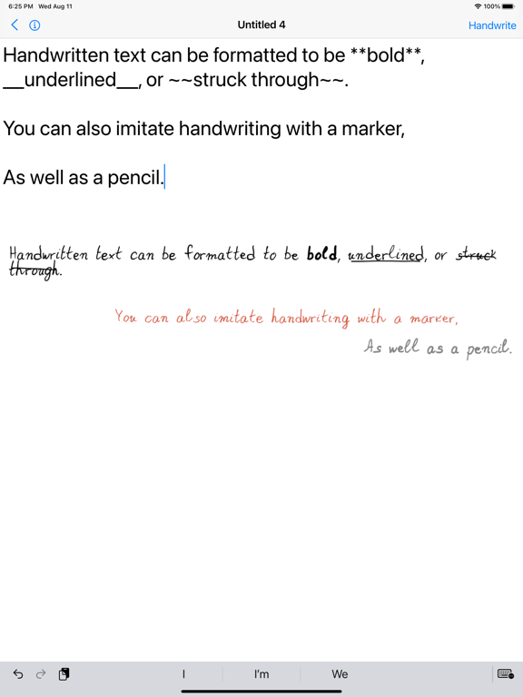 Text2Handwriting iPad screenshot 4 - Utilities app