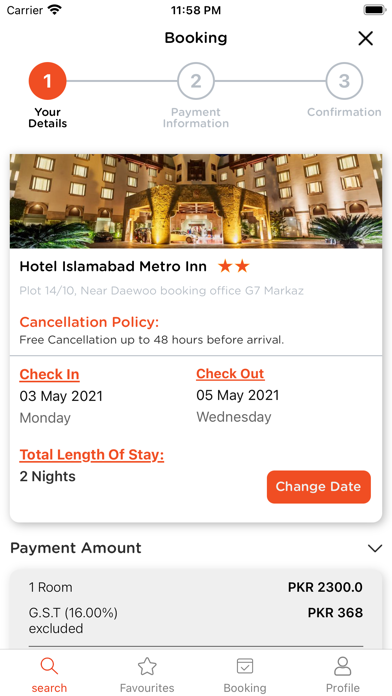 Roomph! PK Hotel Booking App Screenshot