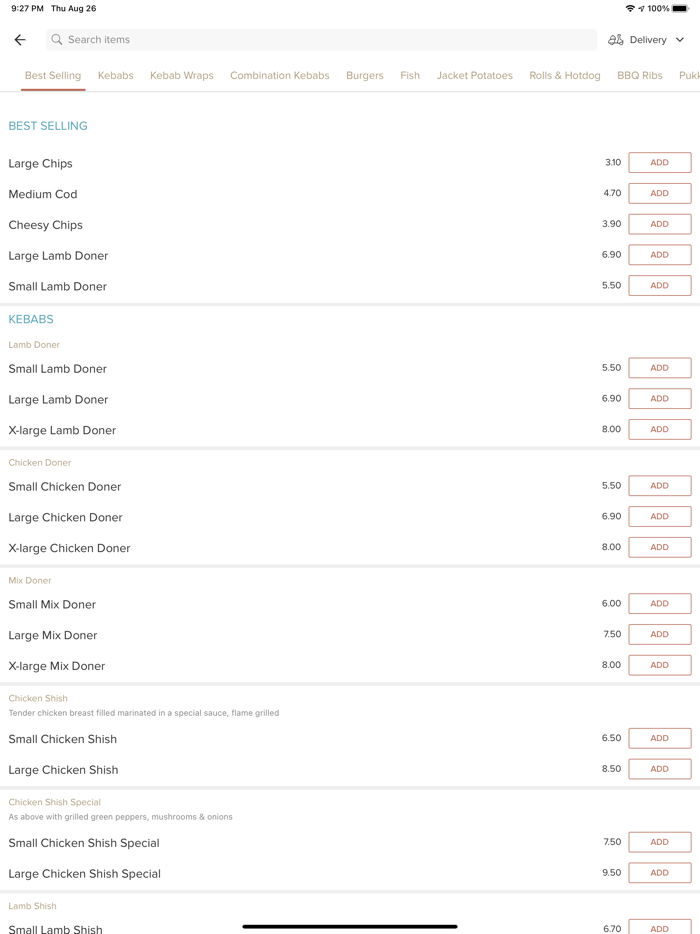 Tasty Kebab House Fish and Chip