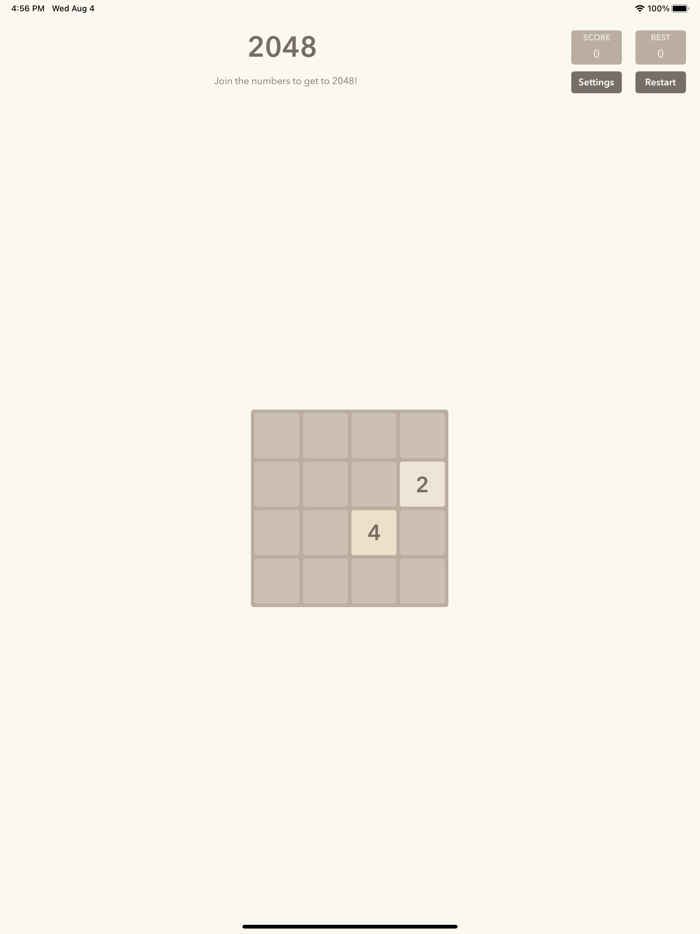 2048 Classic Number Puzzle