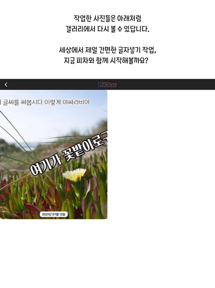 피차 - 간단하게 사진에 글자 넣기