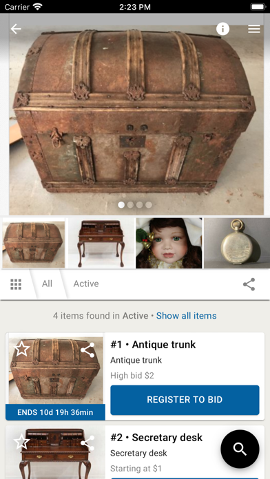 The Auction Exchange Screenshot