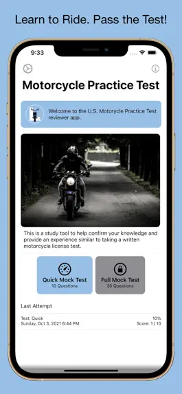 Game screenshot U.S. Motorcycle Practice Test mod apk