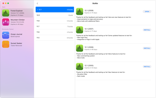 ‎TestFlight Screenshot