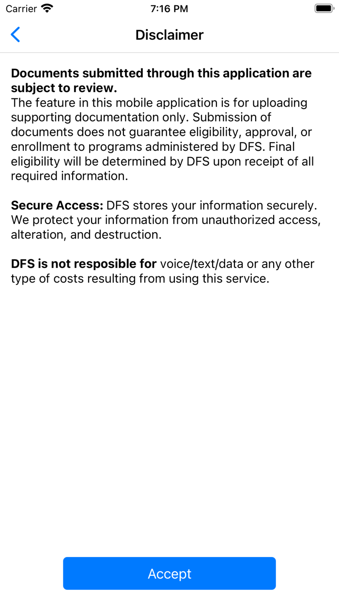 DFS Document Uploads