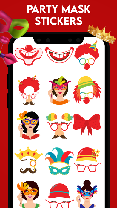 Party & Mask Stickers Screenshot