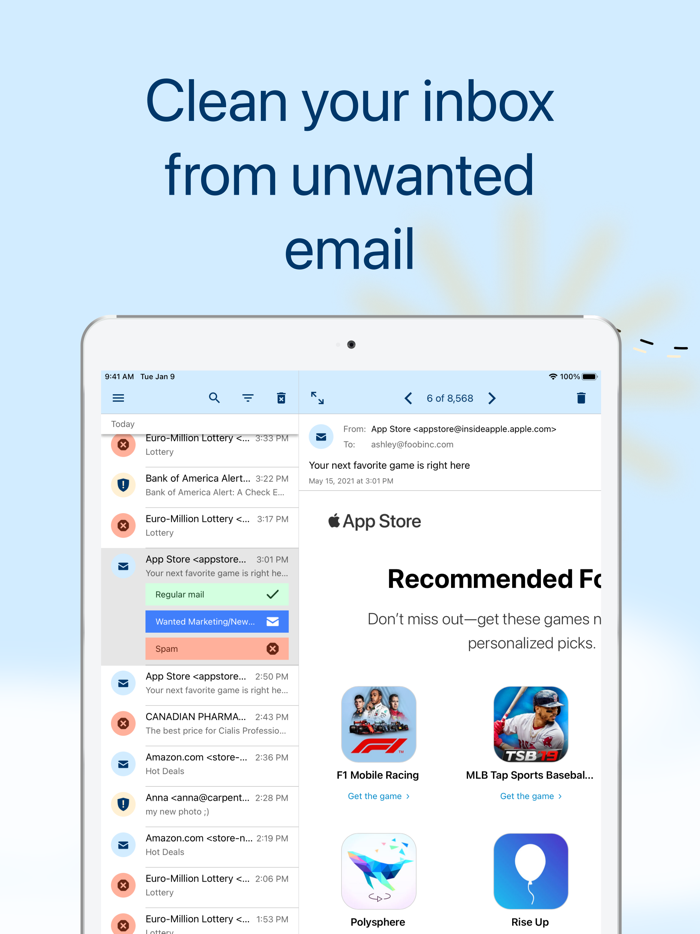 Spamdrain - clean email