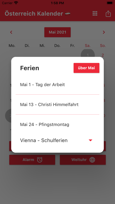 Österreich Kalender 2024 Screenshot 2 - AppWisp.com