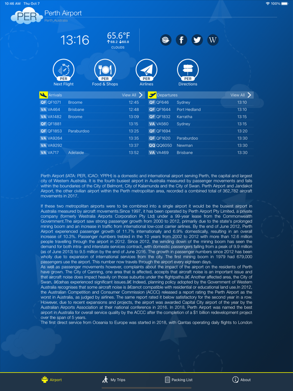Screenshot #4 pour Perth Airport (PER) + Radar