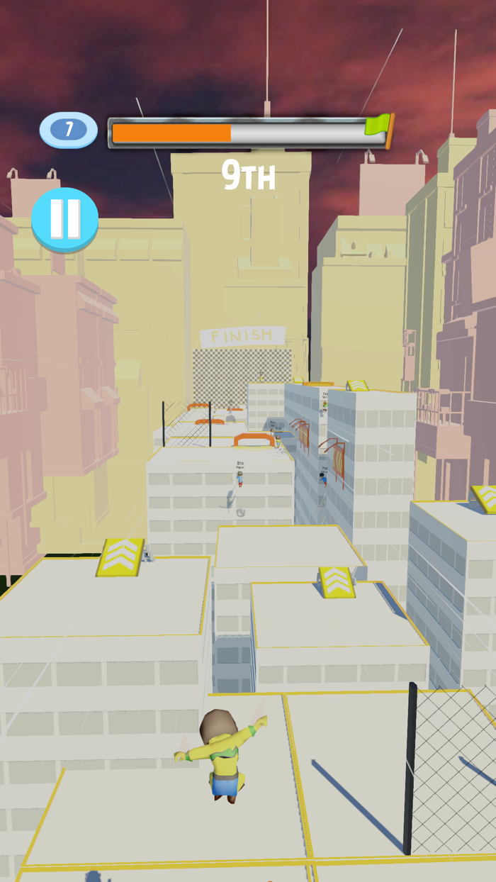 Rooftop Freestyle Parkour Race