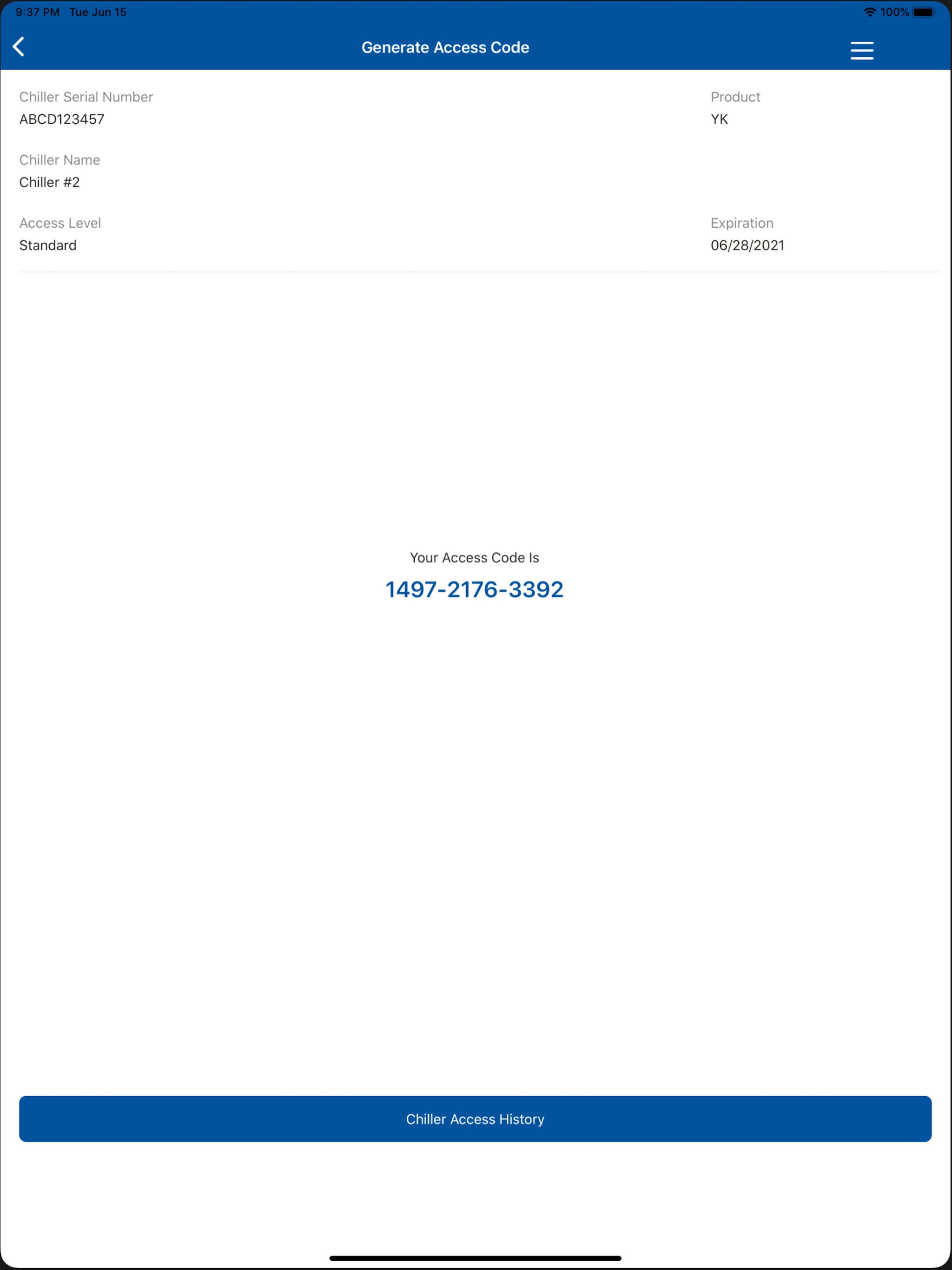 YORK Chiller Access Manager