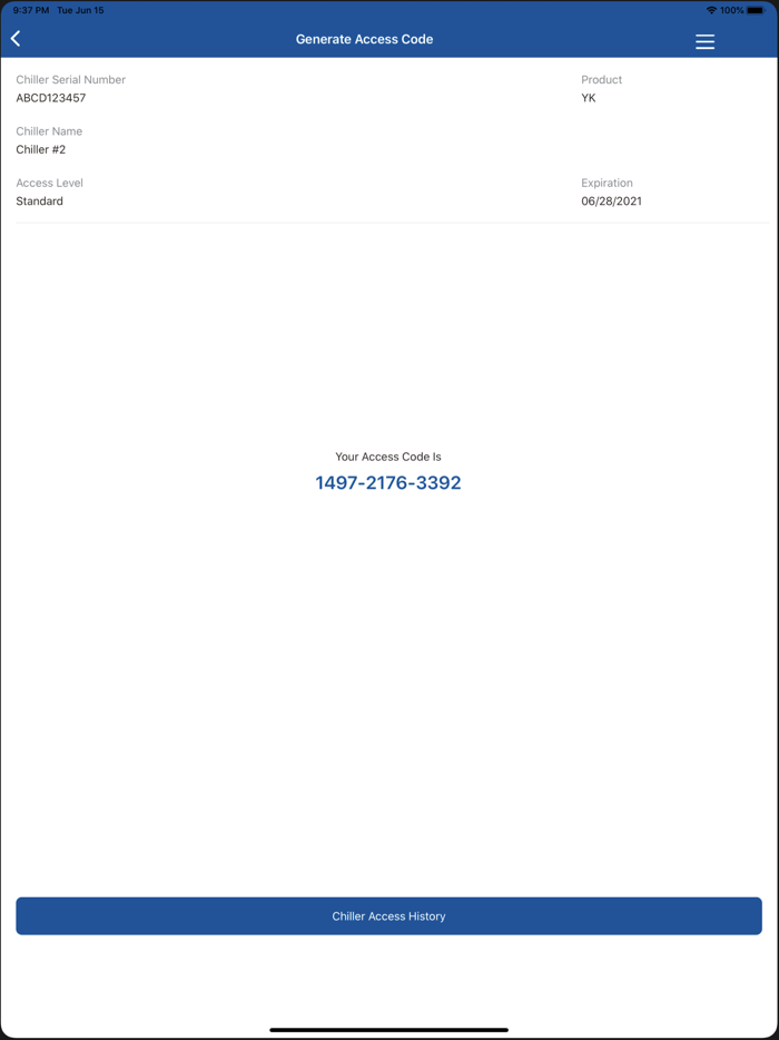 YORK Chiller Access Manager