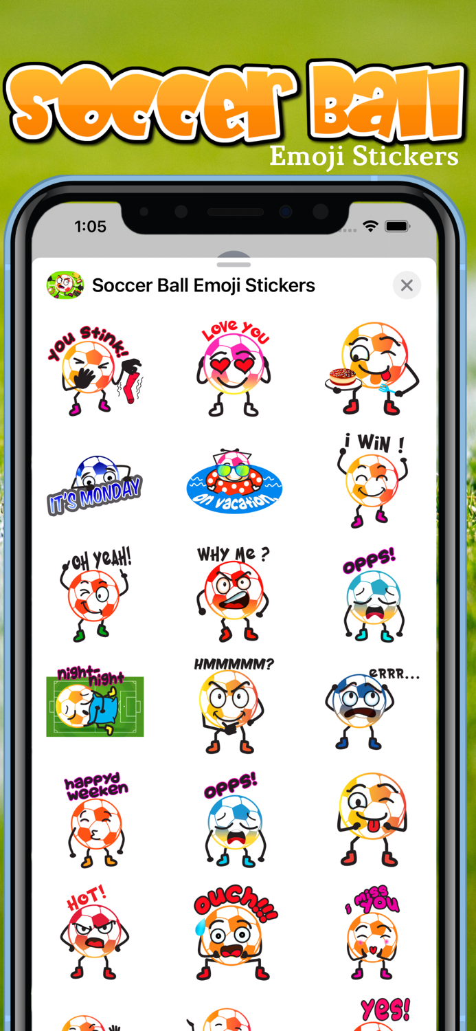 Soccer Ball Emoji Stickers