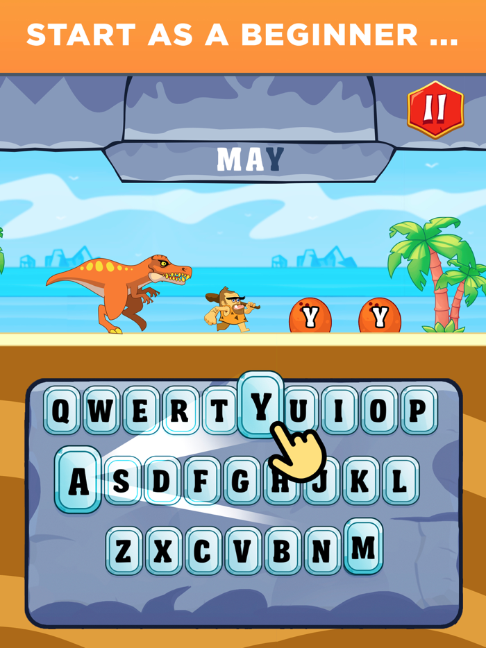 Typing Practice - Dino Hunting