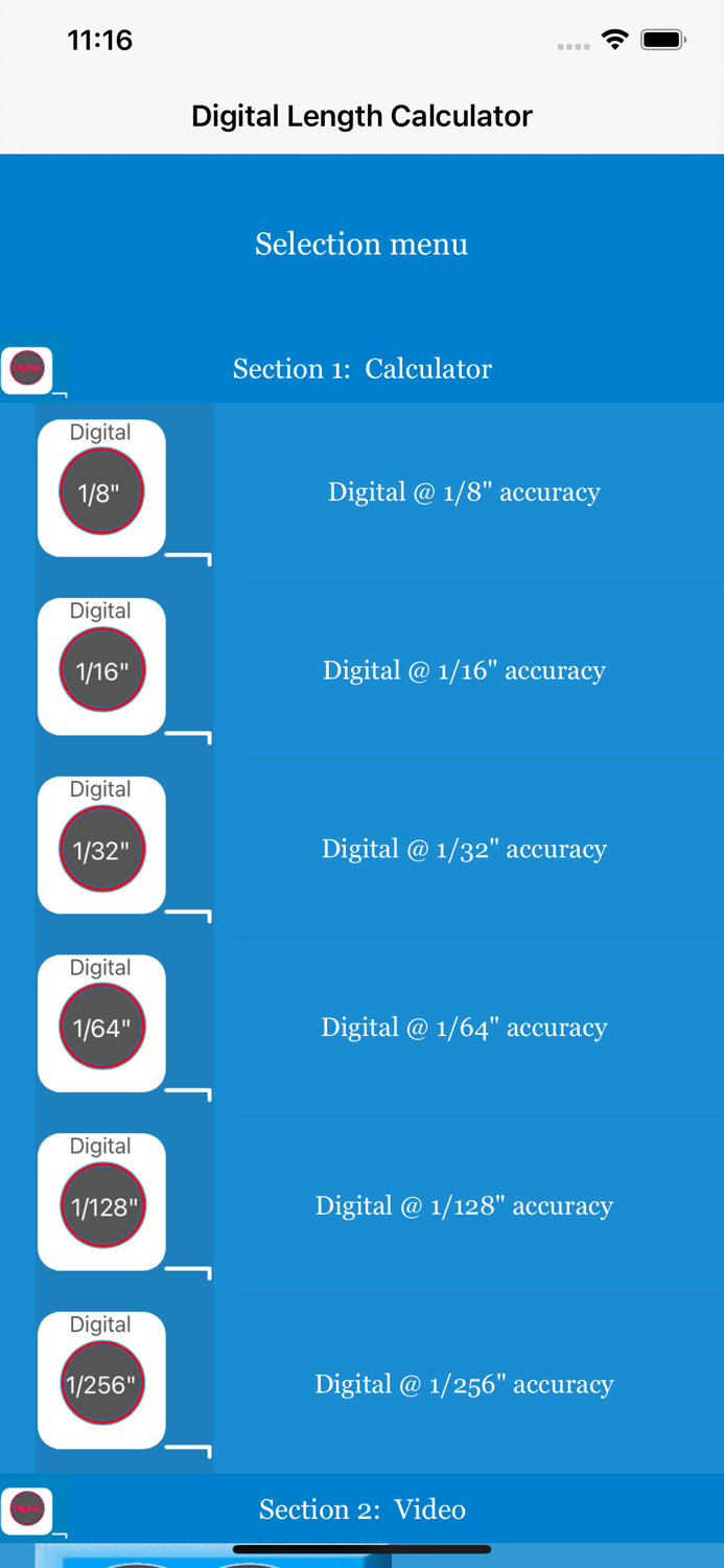 Digital Length Calculator