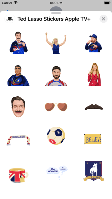 Ted Lasso Stickers Apple TV+ Screenshot