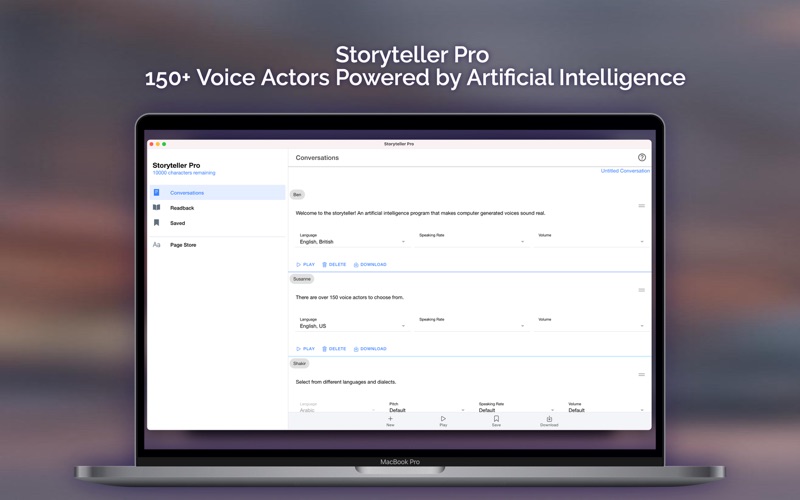 Screenshot #1 pour Storyteller TTS Voice Studio