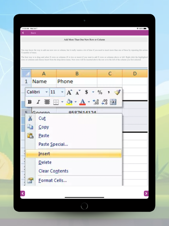 Learn Excel Formula iPad screenshot 10 - Education app