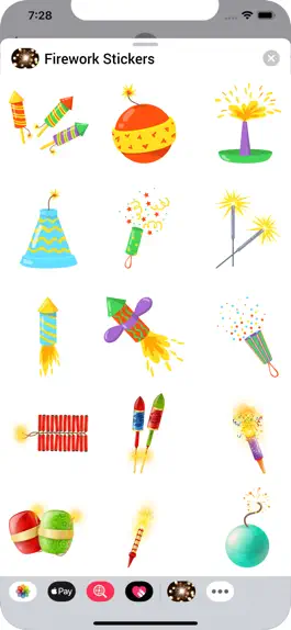 Game screenshot Fireworks Stickers! mod apk
