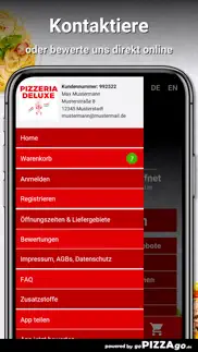 pizza deluxe krefeld iphone screenshot 3