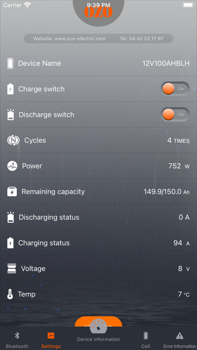 OZO BATTERIES Screenshot