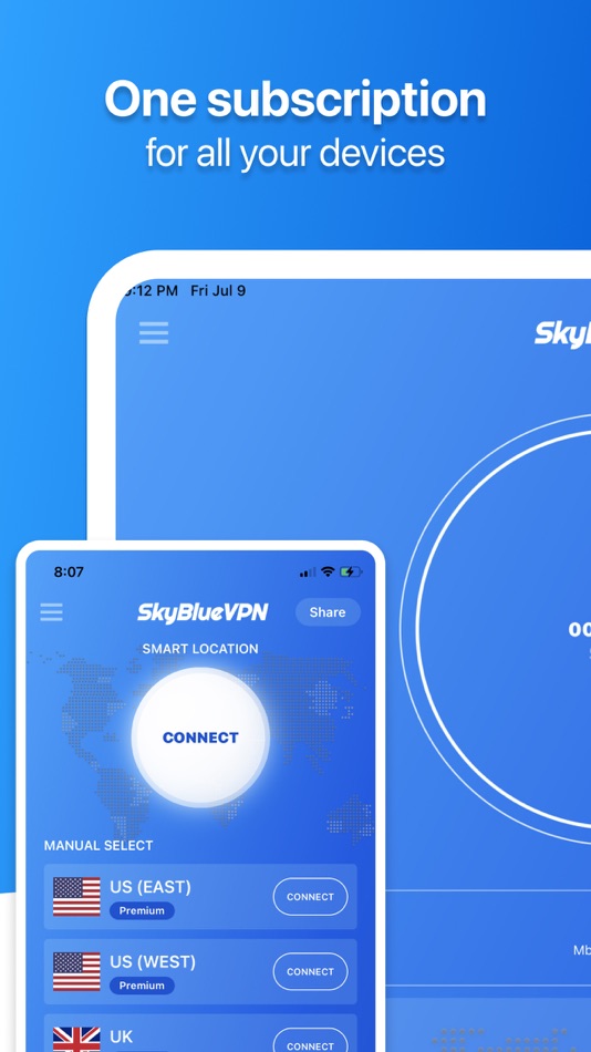 #4. SkyBlueVPN: VPN Fast & Secure (iOS) 由: Circo, Inc.
