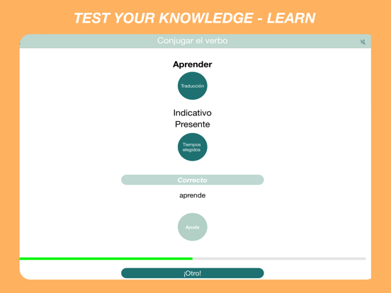 Spaanse Werkwoorden Quiz iPad app afbeelding 5
