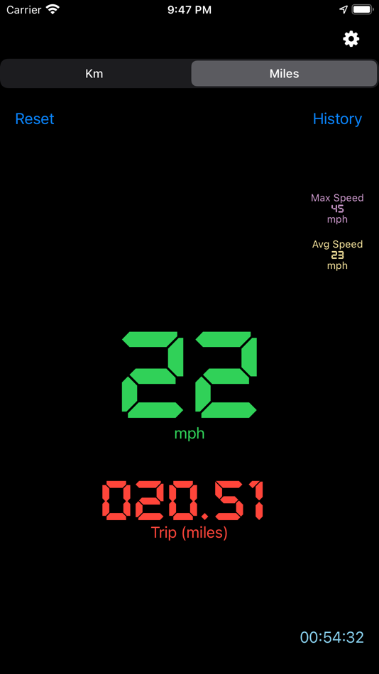 #1. Mph Kmh Counter (Speedometer) (iOS) Podle: Ofir Yagil