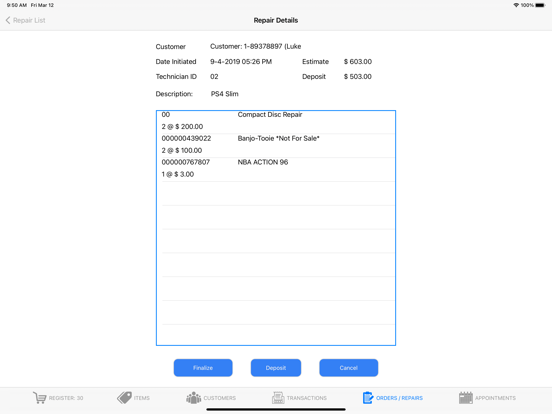 ThunderPOS iPad screenshot 9 - Business app