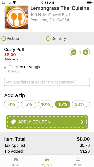 Lemongrass Thai Screenshot