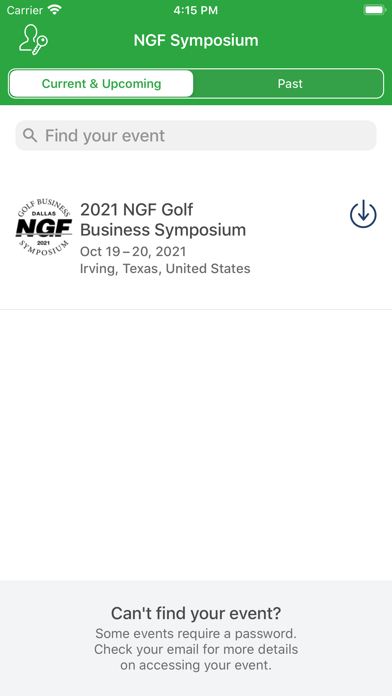 NGF Golf Business Symposium Screenshot