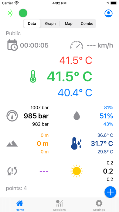 Meteotracker Screenshot