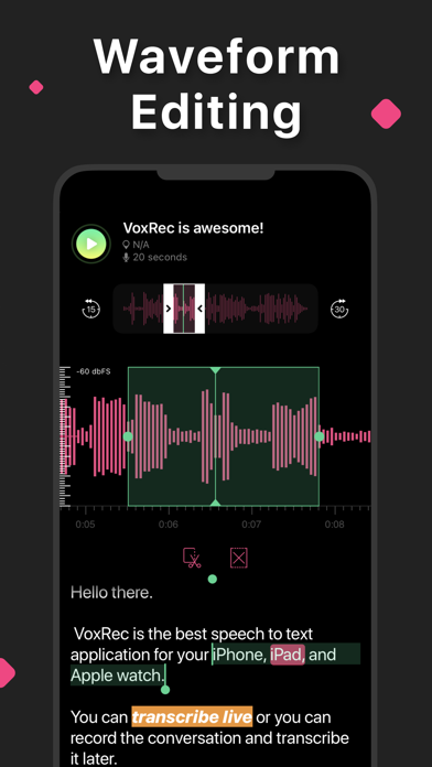 Voice to Text Dictation VoxRec Screenshot