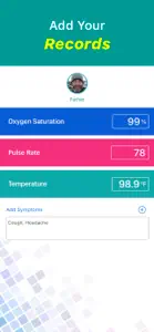 Blood Oxygen & Temperature App screenshot #2 for iPhone