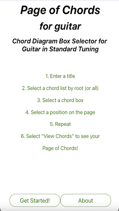 Page of Chords for Guitar Screenshot