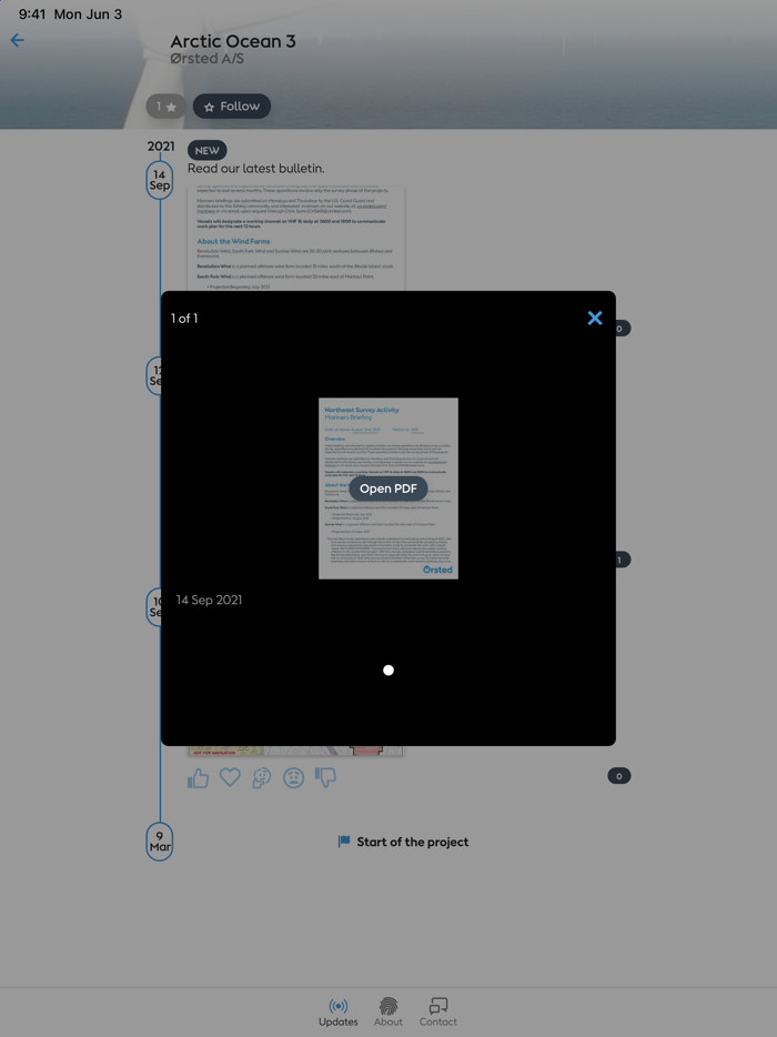 Ørsted Notice to Mariners