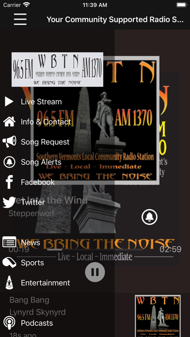 WBTN AM & FM Screenshot