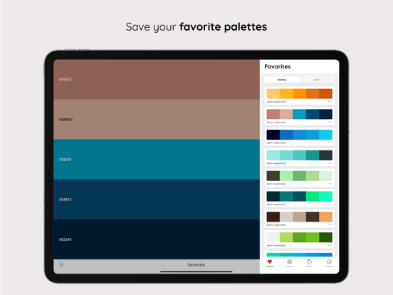 Color Palettes - Boreal iPad app afbeelding 2
