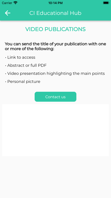 CI Educational Hub Screenshot