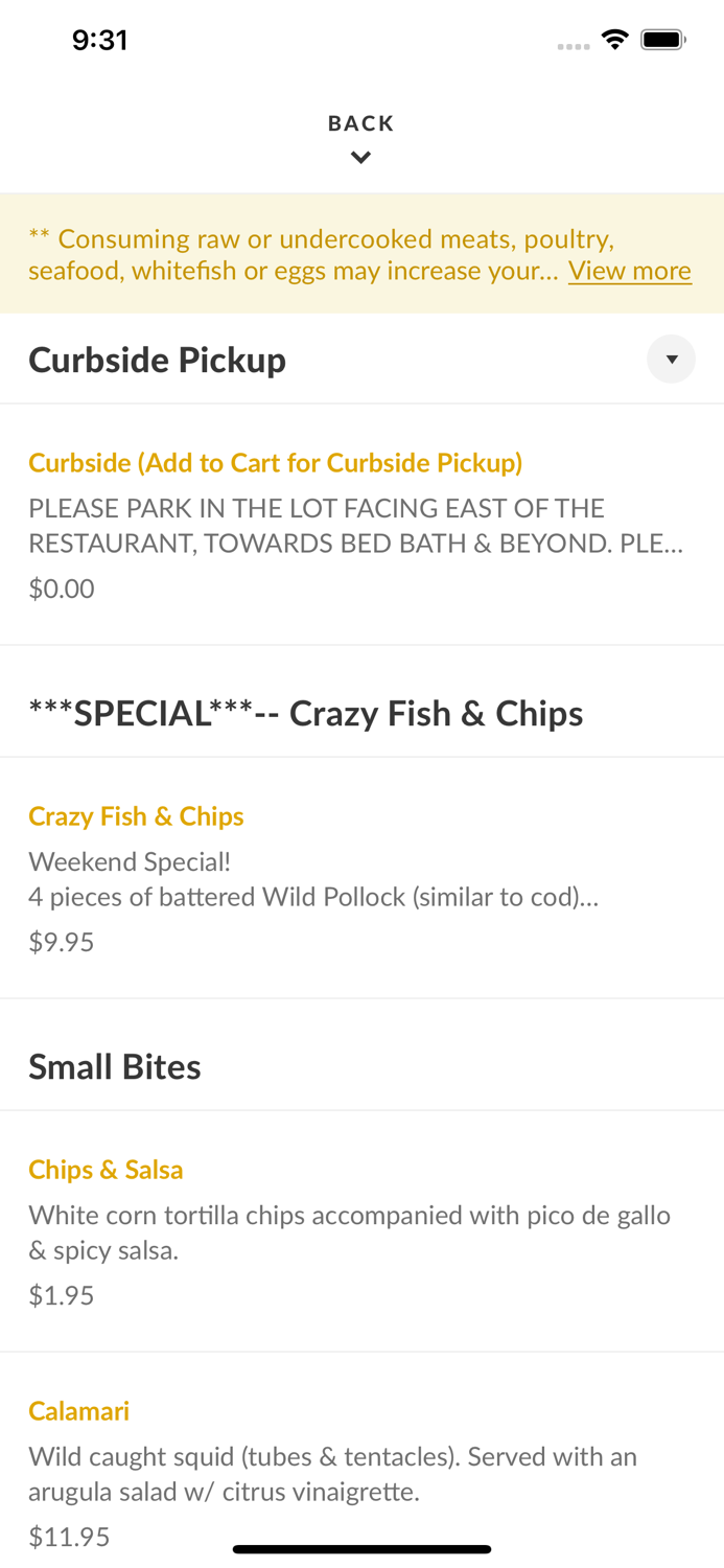 Crazy Fish - Ordering