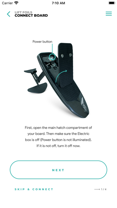 Lift eFoil - Quickstart App Screenshot