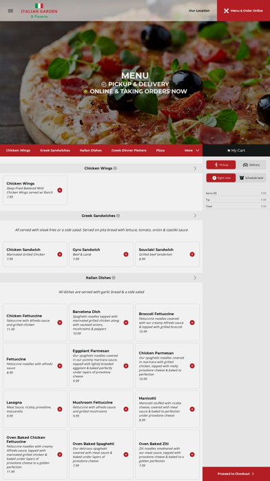 Italian Garden & Pizzeria Screenshot